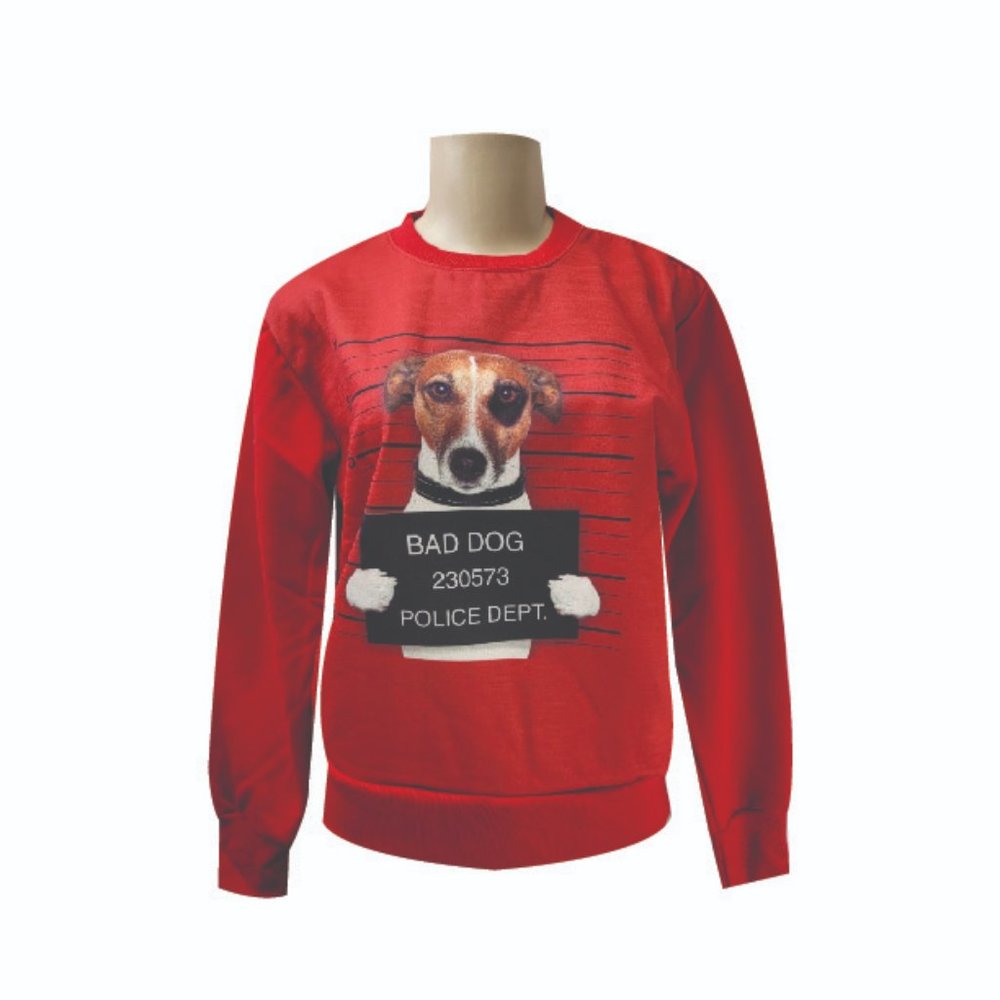 RIFLESSI Bad Dog Fleece Crewneck Sweater